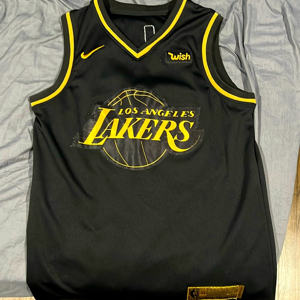LeBron James Los Angeles Lakers jersey, gold and black, size adult small